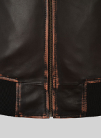 (image for) Rubbed Dark Brown Lionel Messi Leather Jacket #1