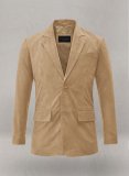 (image for) Latte Beige Suede Leather Blazer