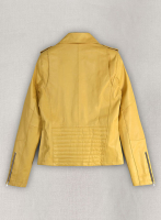 (image for) Yellow Rihanna Leather Jacket #1