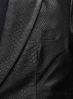 (image for) Black Python Catwalk Leather Blazer # 2