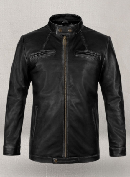 (image for) Rubbed Black Zac Efron 17 Again Leather Jacket