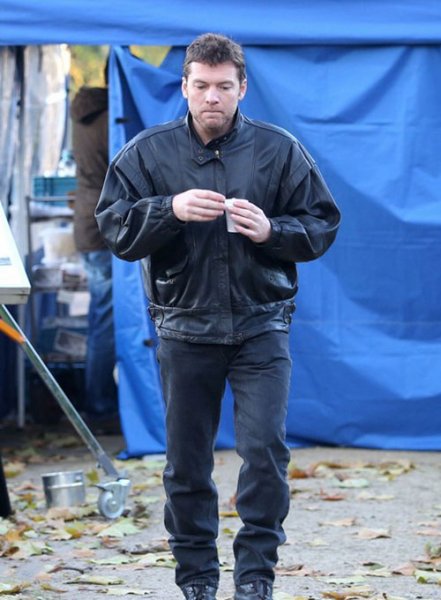 (image for) Sam Worthington Leather Jacket