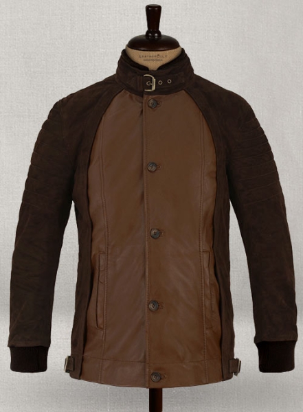 (image for) Dark Tan Daniel Radcliff Horns Leather Jacket