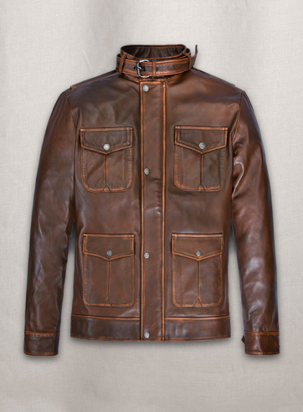 (image for) Rubbed Tan Rafael Nadal Leather Jacket