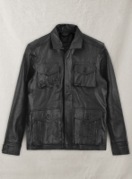 (image for) Black Jensen Ross Ackles Supernatural Season 7 Leather Jacket