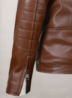 (image for) Tan Brown Fight Club Leather Jacket