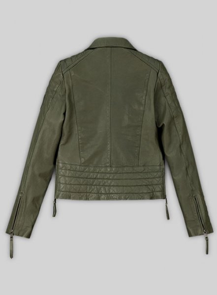 (image for) Basicallo Green Washed Leather Jacket #255