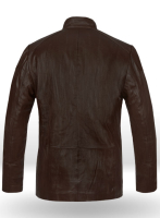 (image for) Wrinkled Brown Hugh Jackman Real Steel Leather Jacket