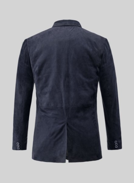 (image for) Dark Blue Suede Leather Blazer