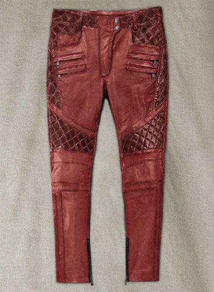 (image for) Carrier Burnt Red Leather Pants