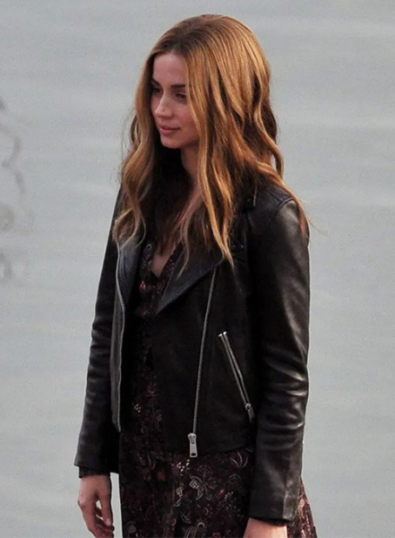 (image for) Ana De Armas Ghosted Leather Jacket