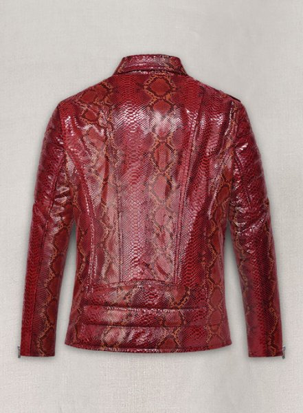 (image for) Gallant Bold Red Python Leather Jacket