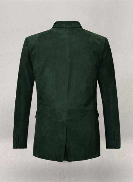 (image for) Timber Green Suede Double Breasted Blazer