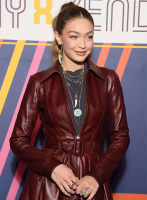 (image for) Gigi Hadid Leather Long Coat