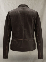 (image for) Rubbed Brown Leather Jacket # 287