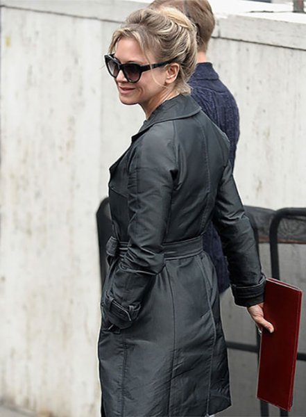 (image for) Renee Zellweger Leather Long Coat