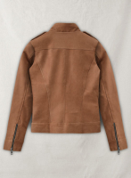 (image for) Light Vintage Tan Hide Jennifer Morrison Leather Jacket #2