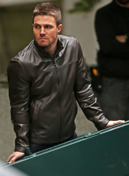 (image for) Stephen Amell Arrow Leather Jacket