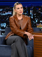 (image for) Millie Bobby Brown Leather Jacket