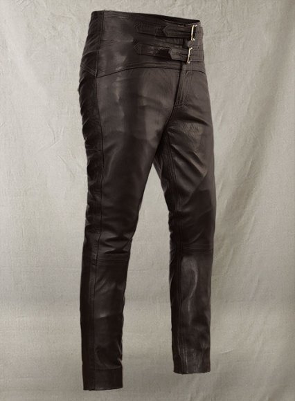 (image for) Soft Dark Brown Jim Morrison Leather Pants