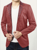 (image for) Harper Burnt Red Leather Blazer