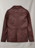 (image for) Soft Maroon Jennifer Aniston Friends Season 5 Leather Blazer