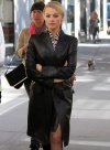 (image for) Margot Robbie Wolf Of Wall Street Leather Long Coat