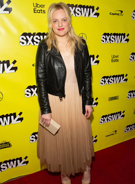 (image for) Elisabeth Moss Leather Jacket