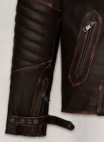 (image for) Rubbed Brown David Leather Jacket