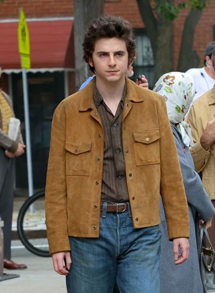 (image for) Timothee Chalamet Leather Jacket