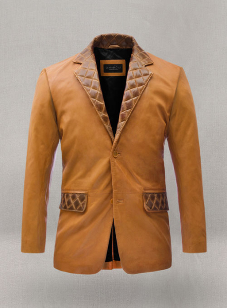 (image for) Harper Burnt Mustard Leather Blazer