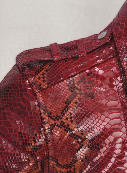 (image for) Gallant Bold Red Python Leather Jacket