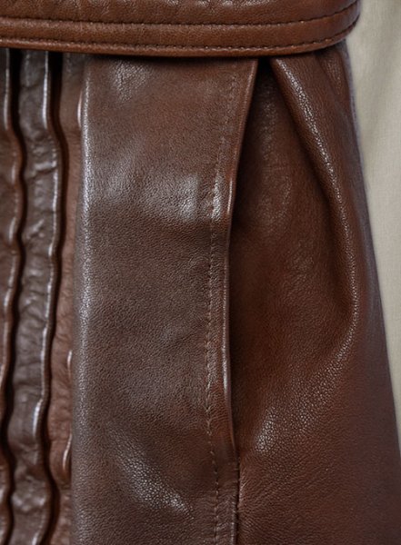 (image for) Spanish Brown Leather Long Coat #203