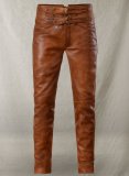 (image for) Cognac Jim Morrison Leather Pants