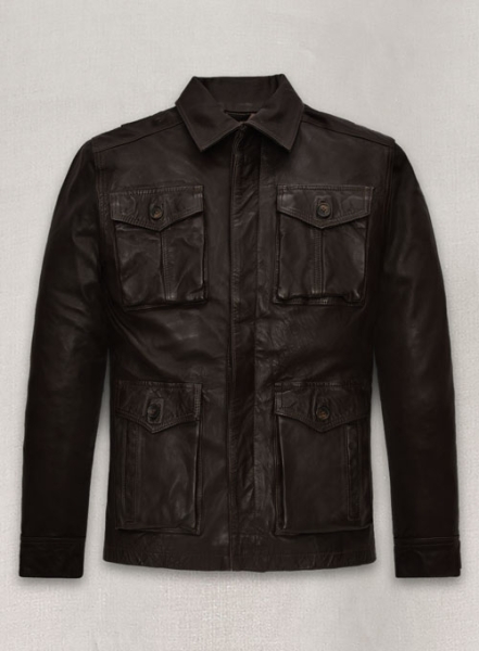 (image for) Dark Brown Jensen Ross Ackles Supernatural Season 7 Leather Jacket