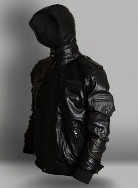 (image for) Demon Hooded Leather Jacket