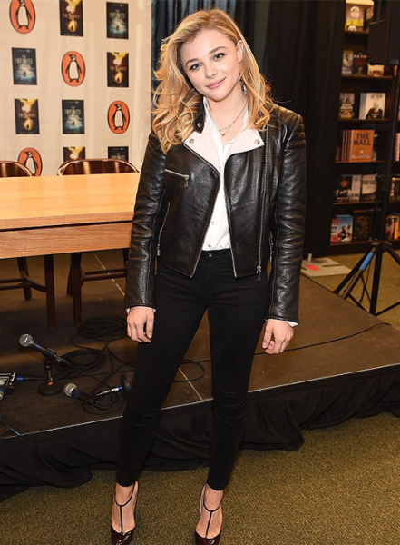 (image for) Chloe Grace Moretz Leather Jacket