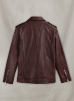 (image for) Beast Burgundy Biker Leather Jacket