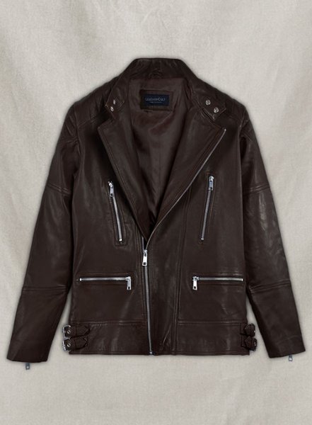 (image for) Shotgun Brown Moto Leather Jacket