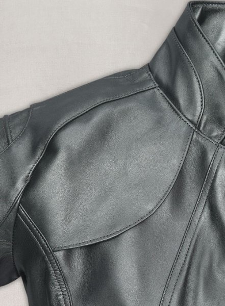 (image for) Metallic Lurex Gray Leather Jacket # 265