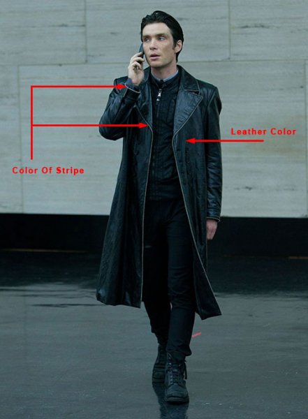 (image for) Cillian Murphy In Time Leather Long Coat