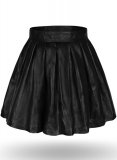 (image for) Pleated Leather Skirt