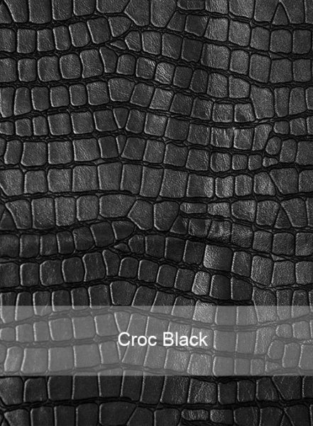 (image for) Croc Black Western Leather Blazer