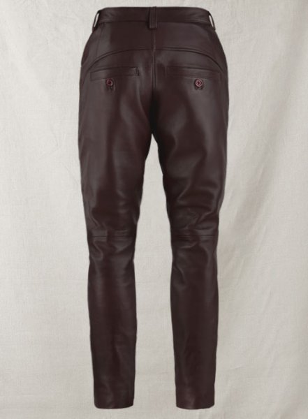 (image for) Burgundy Phoenix Leather Pants