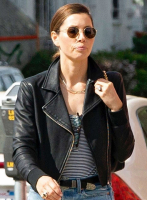 (image for) Jessica Biel Leather Jacket