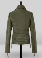 (image for) Basicallo Green Washed Leather Jacket #255