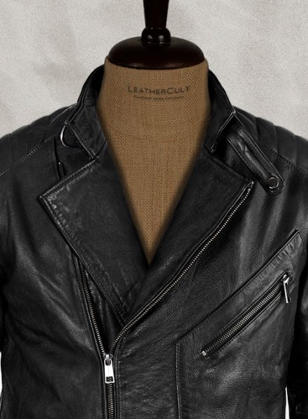 (image for) Thick Goat Black Washed & Wax David Leather Jacket