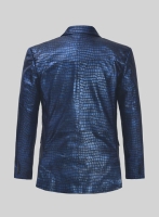 (image for) Croc Metallic Blue Leather Blazer