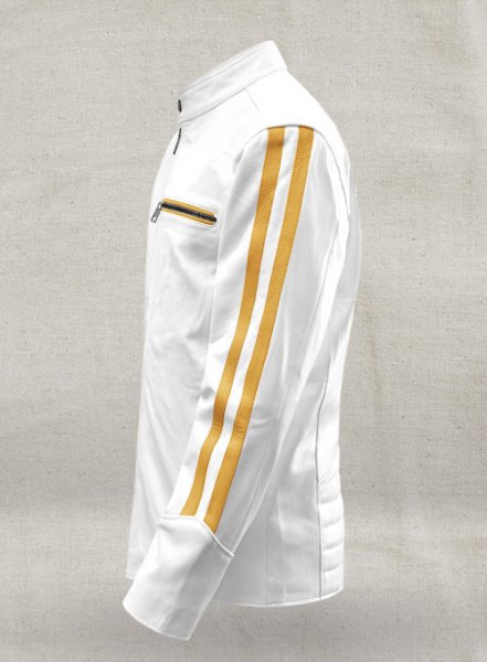 (image for) Yellow Stripe Leather Jacket # 100