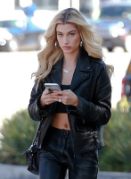 (image for) Hailey Baldwin Bieber Leather Jacket